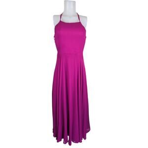 Lulus Majenta Pink Women's Long Flowy Romantic Summer Wedding Formal Dress S